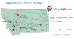 O grande distrito de Montana desde 1993