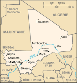 Kaart van Mali