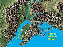 Prince William Sound, sulla costa meridionale dell'Alaska