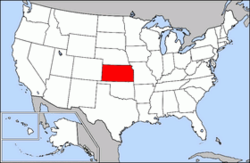 Térkép az USA és Kansas