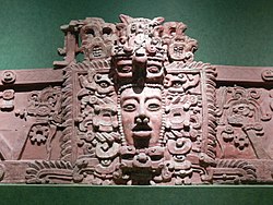 Máscara Maya. Friso de estuque de aceres, Campeche. Início do período Clássico ~250-600 d.C.