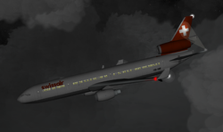 Representación del vuelo 111 de Swissair  