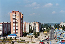 Mykolaiv, uitzicht op het Namyv microdistrict.