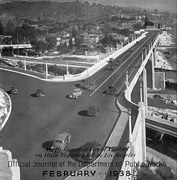 Η οδογέφυρα της οδού Figueroa, 1938.