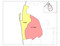 (1) Kurunegala și (2) Puttalam sunt cele două districte care alcătuiesc Provincia de Nord-Vest.  