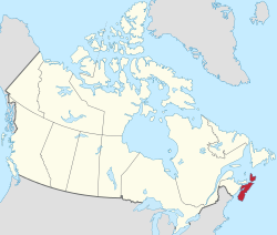 Poloha Nova Scotia v Kanadě