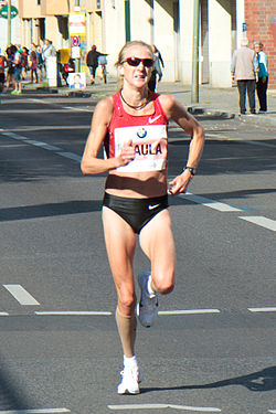 Paula Radcliffe op de Marathon van Berlijn 2011