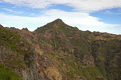 De Pico Ruivo, de hoogste top van Madeira.  