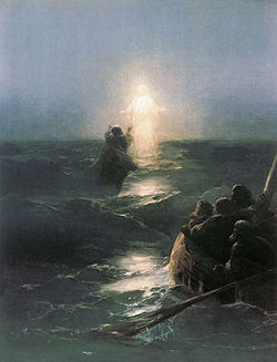  Kristus kráčí po vodě, Ivan Aivazovskij, 1888.