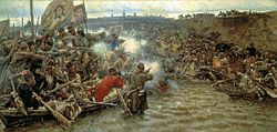 The Conquest of Siberia by Jermak, a painting by Vasily Surikov