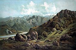 Sutlej Valley uit Rampur ca. 1857