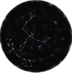Constelația Tagai, importantă pentru insularii din Strâmtoarea Torres. Pescărușul este format din constelațiile vestice Centaurus și Lupus. Canoea sa este partea superioară a lui Scorpius. Lancea lui de pescuit, în mâna stângă, este Crux. În mâna dreaptă, el ține un fruct format din Corvus.  