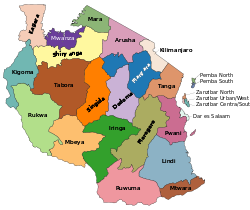 Regio's van Tanzania