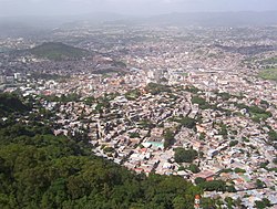 Tegucigalpa, a capital de Honduras.