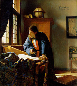 De geograaf door Johannes Vermeer