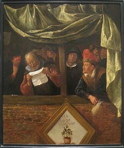 Jans Stīns (Jan Steen, 1625-1679), "Retoriķi", ap 1655. g.