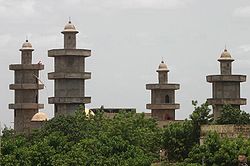 Moskee in aanbouw in Bamako