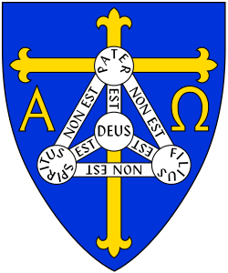 Het wapen van het Anglicaanse bisdom Trinidad bevat verschillende christelijke visuele symbolen  