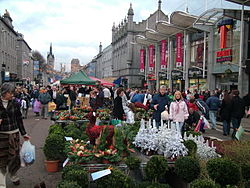 Union Street, Aberdeen, op Internationale Marktdag
