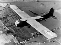 Un planeador Waco CG-4 de la Fuerza Aérea de los Estados Unidos