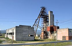 Uma mina de sal na cidade de Solotvyno.