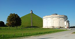 The Lion's Mound and the Rotunda of the Panorama of the Battle of Waterloo
