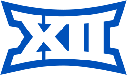 Big 12 logo in Kansas' kleuren