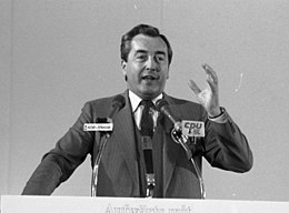 Alois Mock as a guest at the 1983 CDU federal party conference