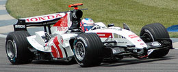 Jenson Button kör för BAR på Indianapolis i USA:s Grand Prix 2005.   