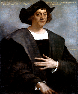 Christopher Columbus, posthumous portrait by Sebastiano del Piombo, 1519