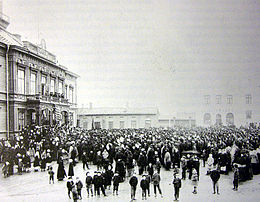 Een demonstratie in 1905 - in Jakobstad  