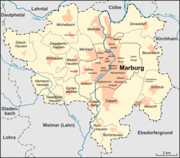 Districts of Marburg