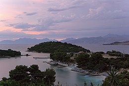 Bay of Ksamil with the four islands