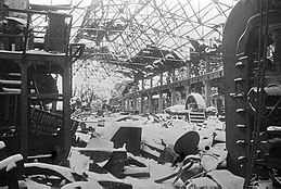 Ruin of a factory hall of the "Red October" steelworks, January 1943