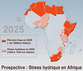 Schatting van de Voedsel- en Landbouworganisatie voor 2025 in Afrika: naar verwachting zullen 25 landen te kampen hebben met watertekorten of waterstress.