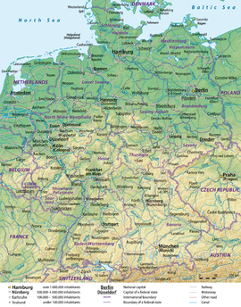 Kaart van Duitsland  