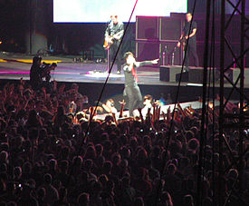 Un concert de Green Day lors d'une de leurs tournées