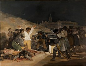 El tres de mayo de 1808 , 1814. Óleo sobre lienzo, 266 х 345 cm. Museo del Prado, Madrid.  