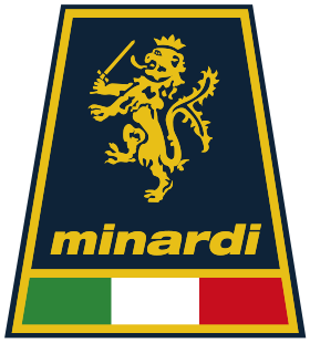 The original Minardi logo, used until 1997, showing a stylised lion - the heraldic animal of the city of Faenza