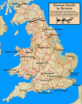 Carte des routes romaines en Grande-Bretagne #1