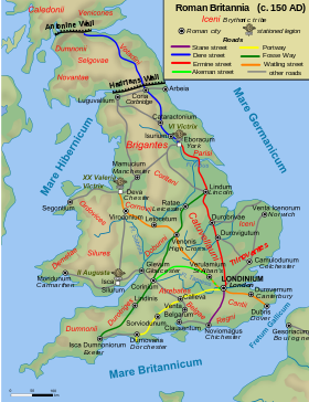 Carte des routes romaines en Grande-Bretagne #2