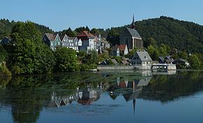 View of Wuppertal-Beyenburg with the monastery church