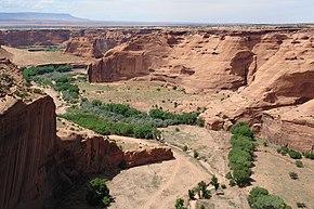 En del av Canyon de Chelly, en helig plats för Navajofolket.  