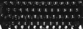 Typewriter keyboard with Devanagari characters