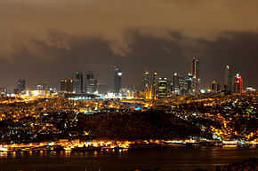 View of Istanbul by night