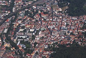 Aerial view of the old town of Eisenach