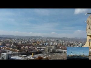 Reproduzir mídia Vista de Ulaanbaatar da colina de Zaisan