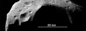 Uno dei grandi crateri su 253 Mathilde. Immagine NASA.
