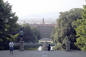 View from the Boboli Garden to Palazzo Pitti