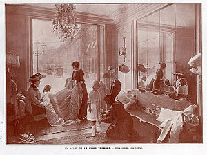 Le salon Chéruit de la place Vendôme à Paris, 1910